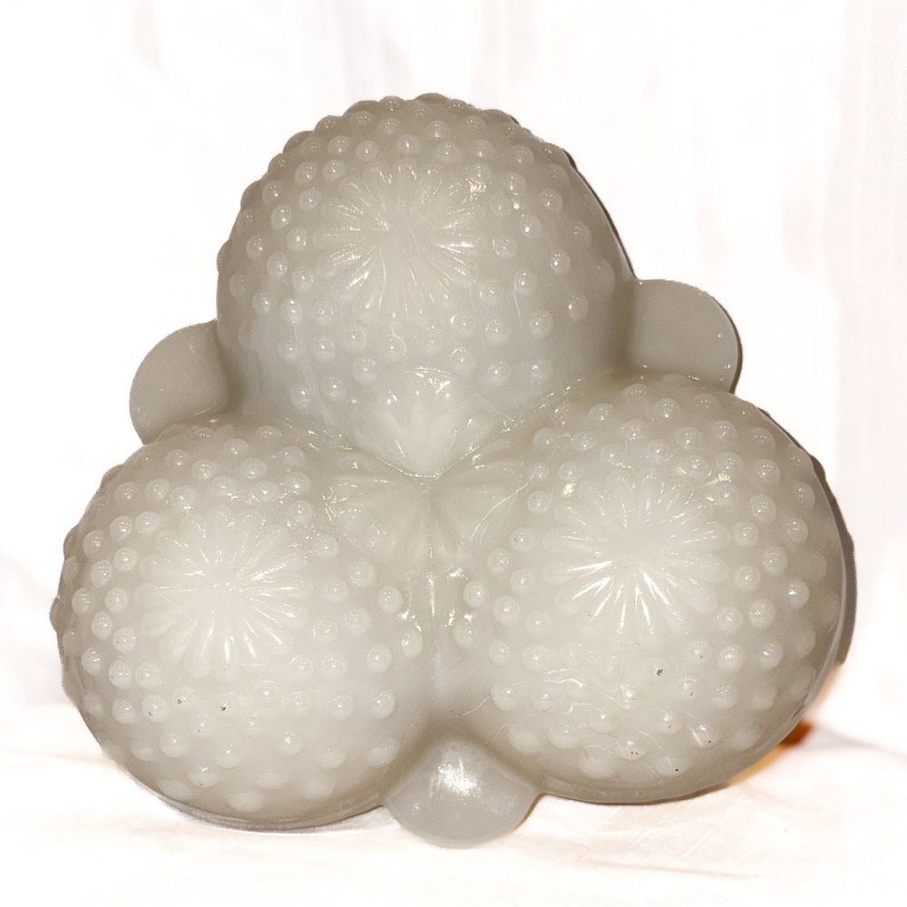 Vintage Milk Glass Divided Relish Candy Dish – Hobnail Daisy Pattern